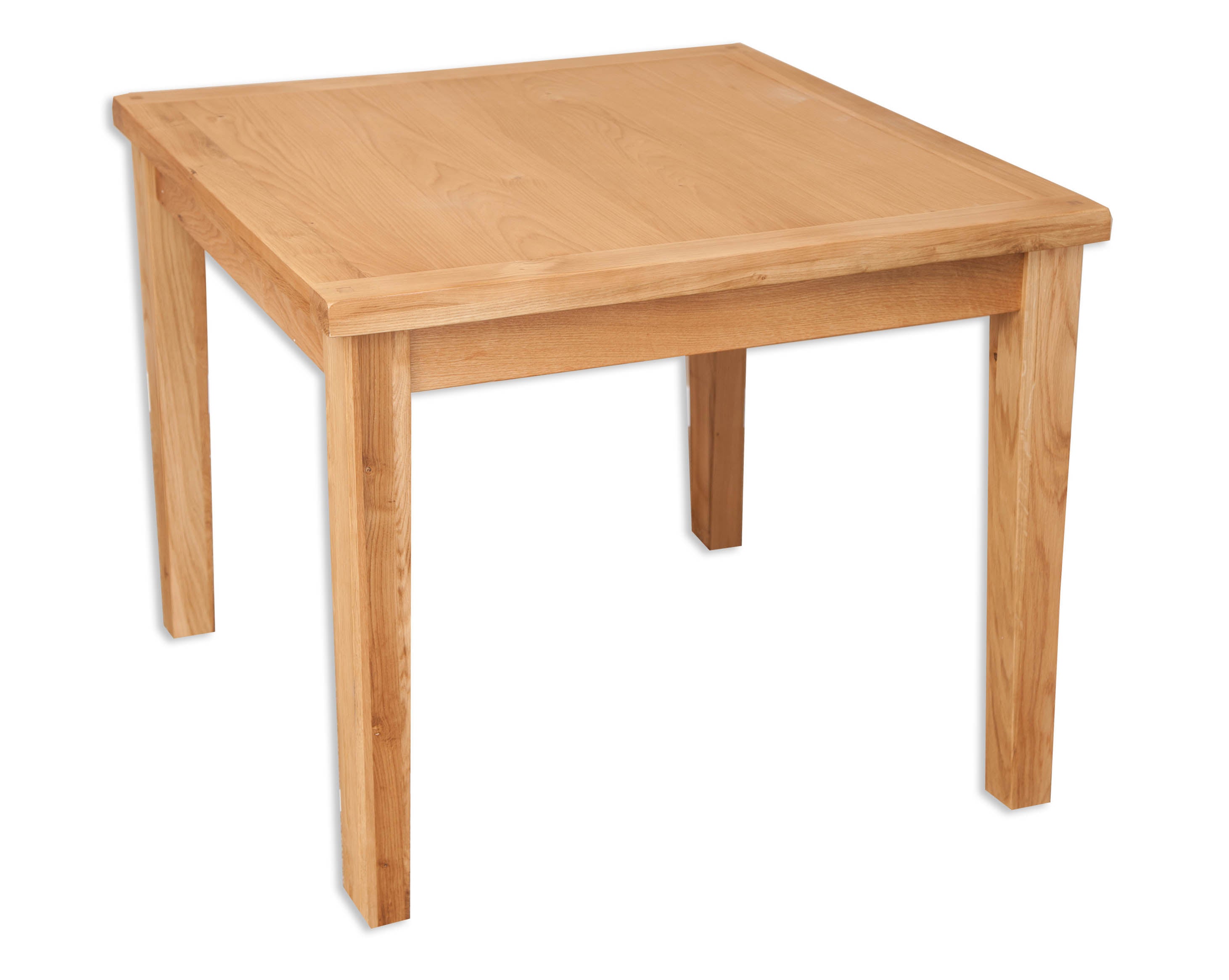 Melbourne Natural Oak Square Dining Table on white background. Available from A Quirky Corner Banbury.