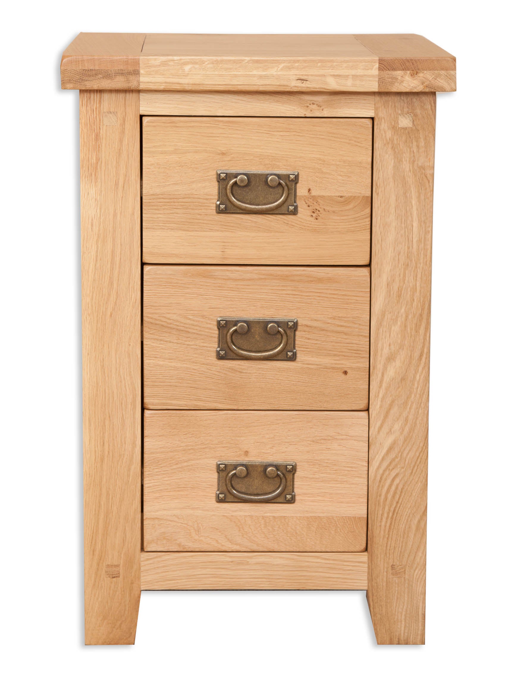 Melbourne Natural Oak 3 Drawer Bedside Cabinet