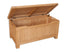 Melbourne Natural Oak Blanket Box on a white background. Available from A Quirky Corner Banbury