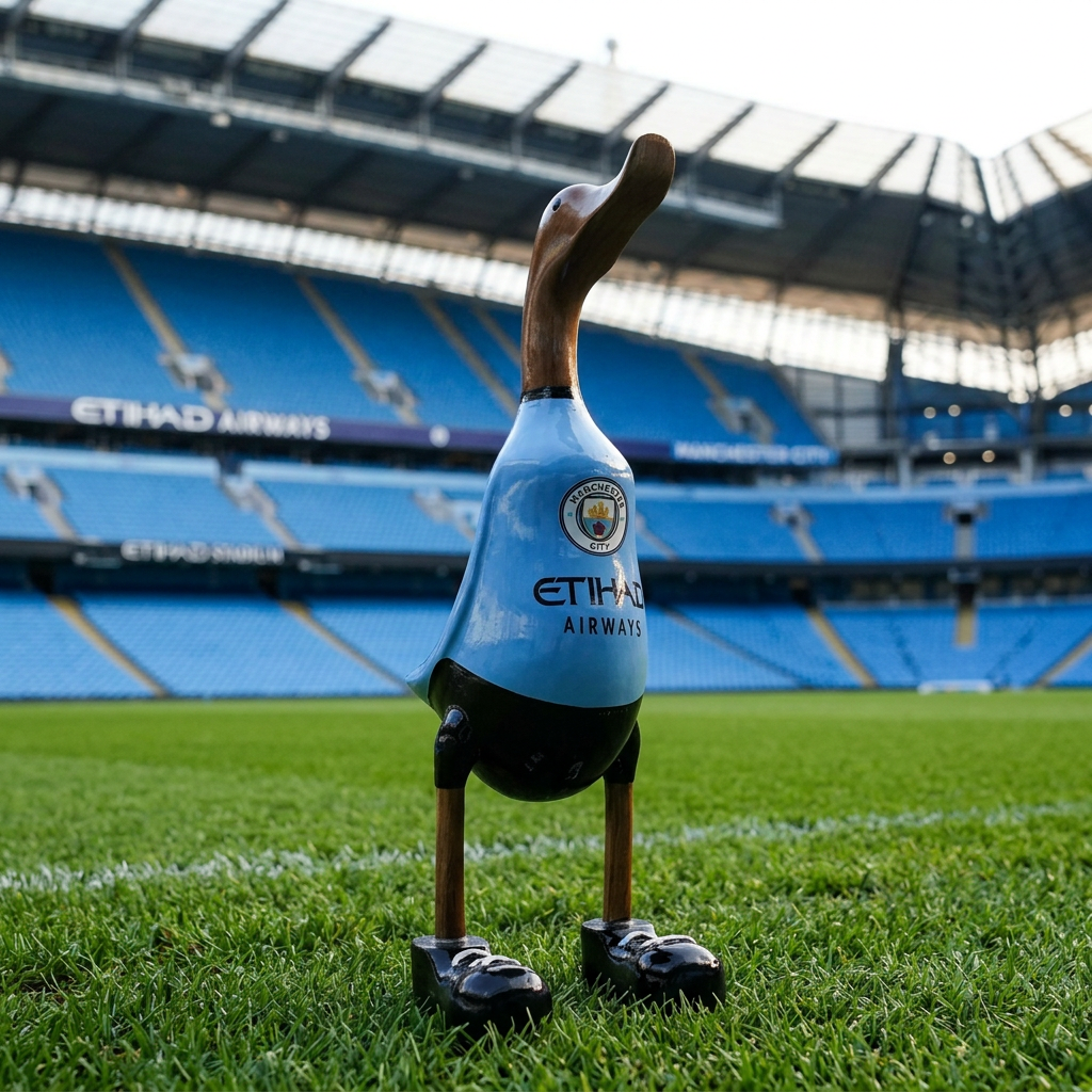 Manchester City Football Duck Figurine