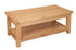 Melbourne Natural Oak coffee table with a shelf on a white background - available from A Quirky Corner Banbury