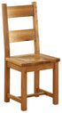 Horizontal Slat Dining Chair with Timber Seat
