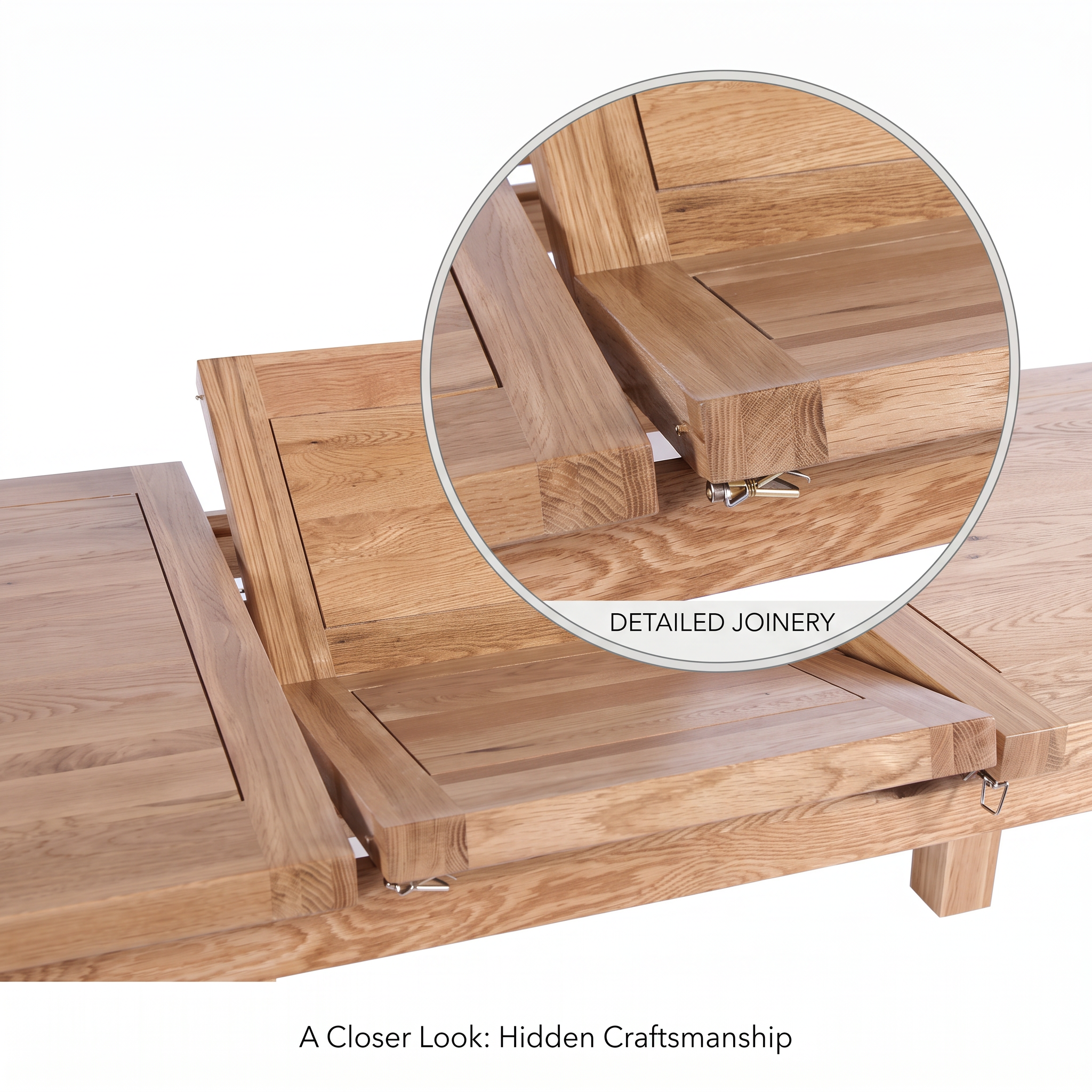 Vancouver Oak Extending Dining Table 1.4m - 1.8m
