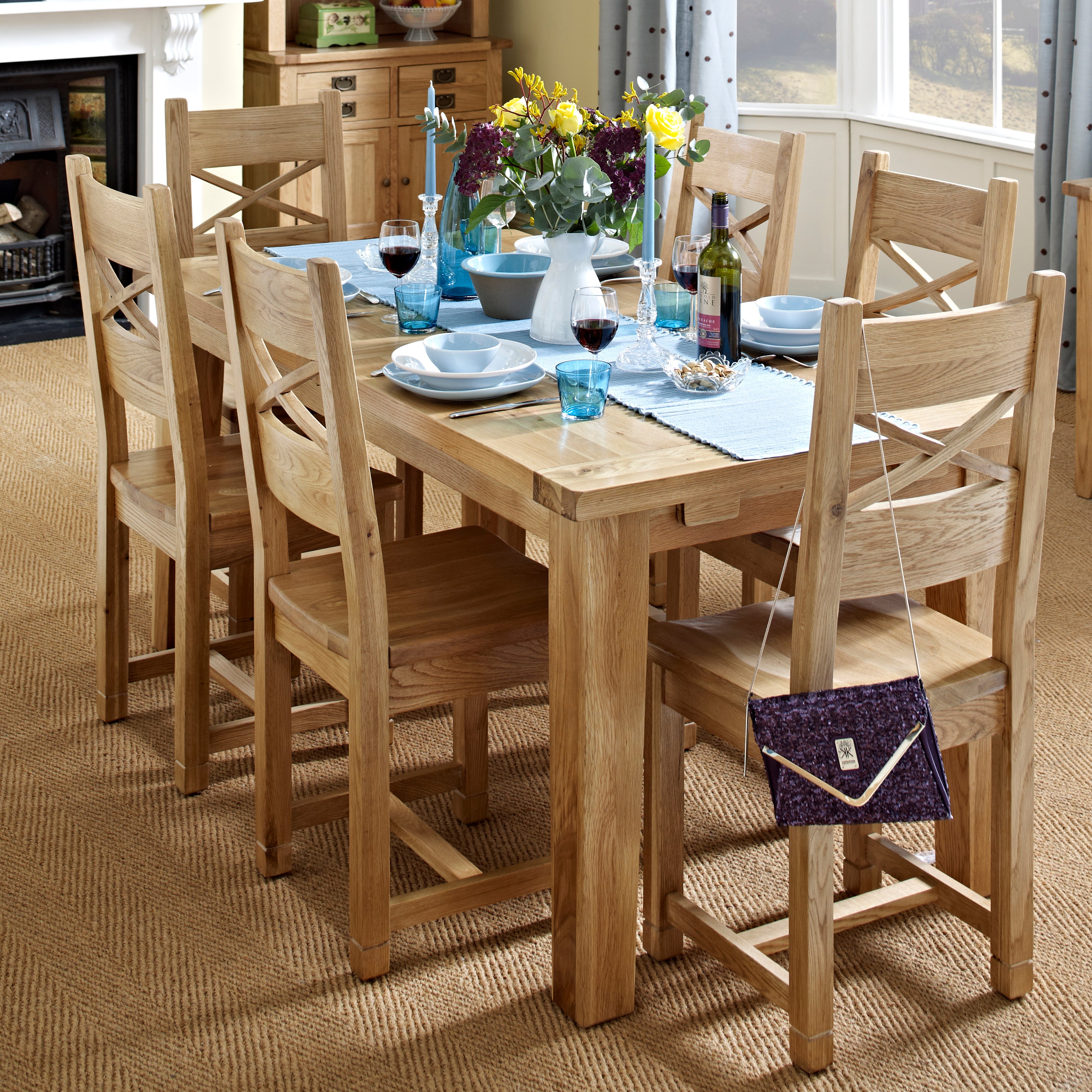 Vancouver Oak Extending Dining Table 1.8m - 2.3m