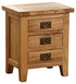 Vancouver Oak 3-Drawer Bedside Table