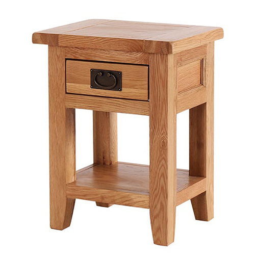 Vancouver Oak 1-Drawer Bedside Table with Shelf