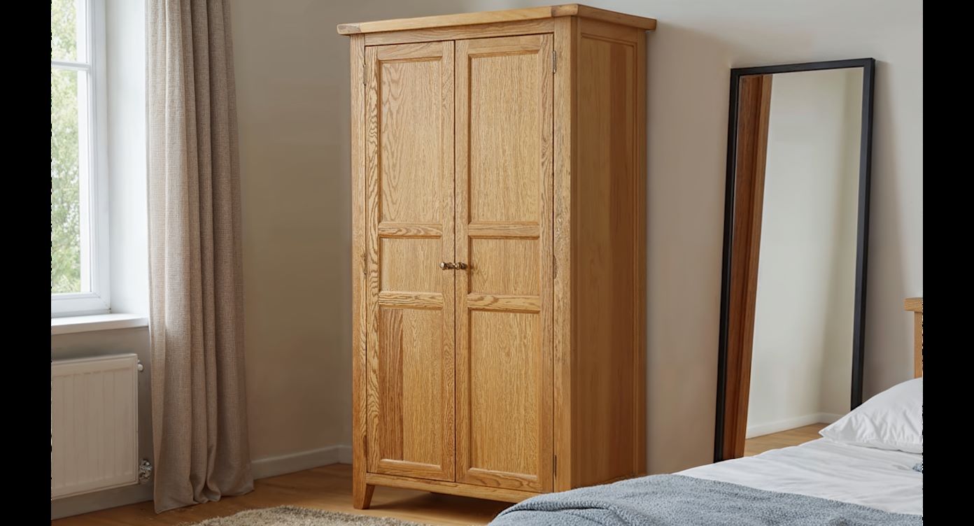 Vancouver Oak Full Hanging Wardrobe