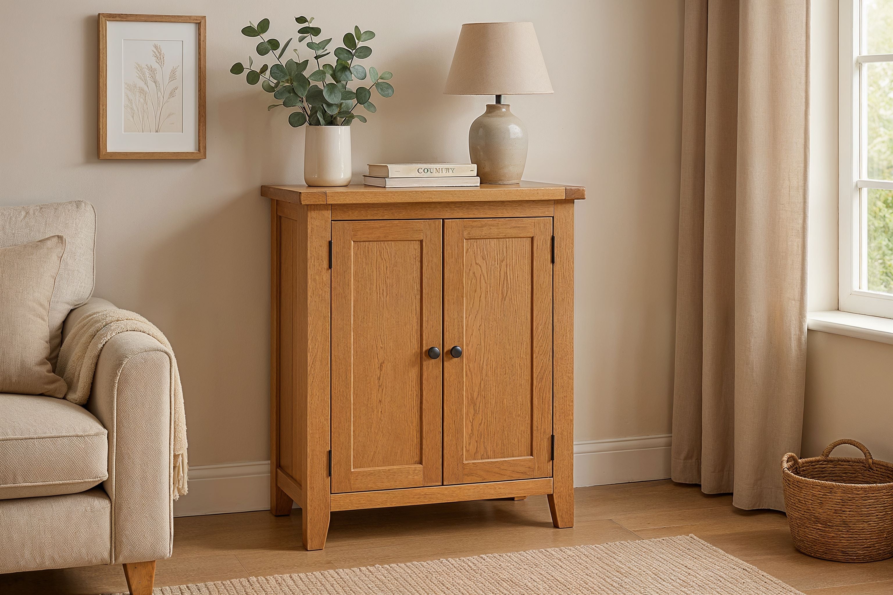 Vancouver Oak Cupboard with 2 Doors