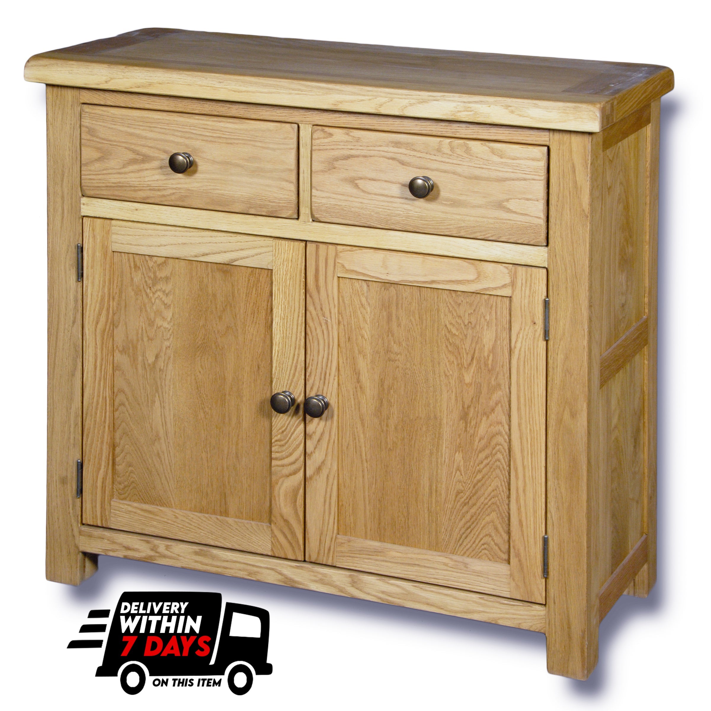 Manhattan Oak 2 Drawer 2 Door Dresser Base