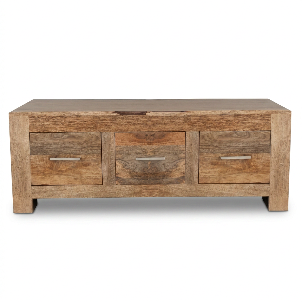 Cube Petite Mango 3 Drawer Coffee Table