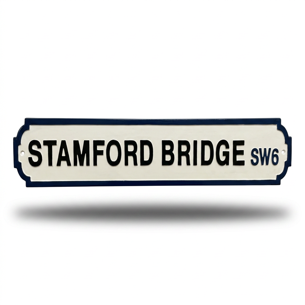 Cast Iron Football Street Sign