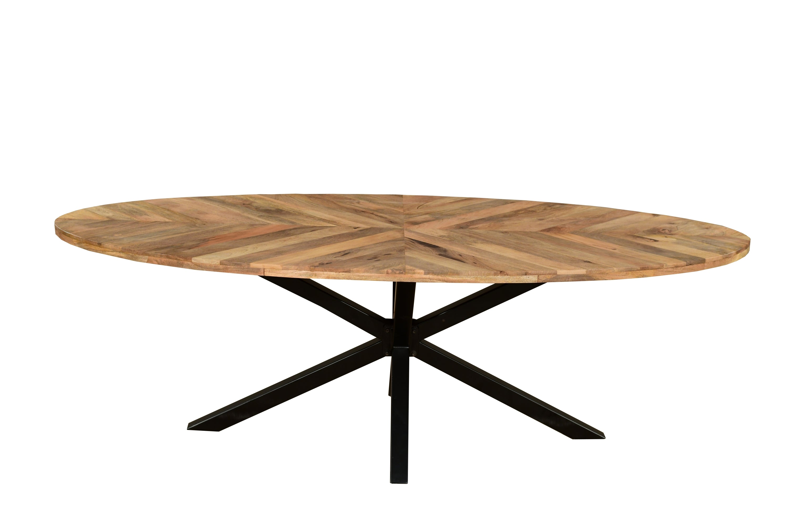 Kodi Mango Sunburst Large Oval Dining Table