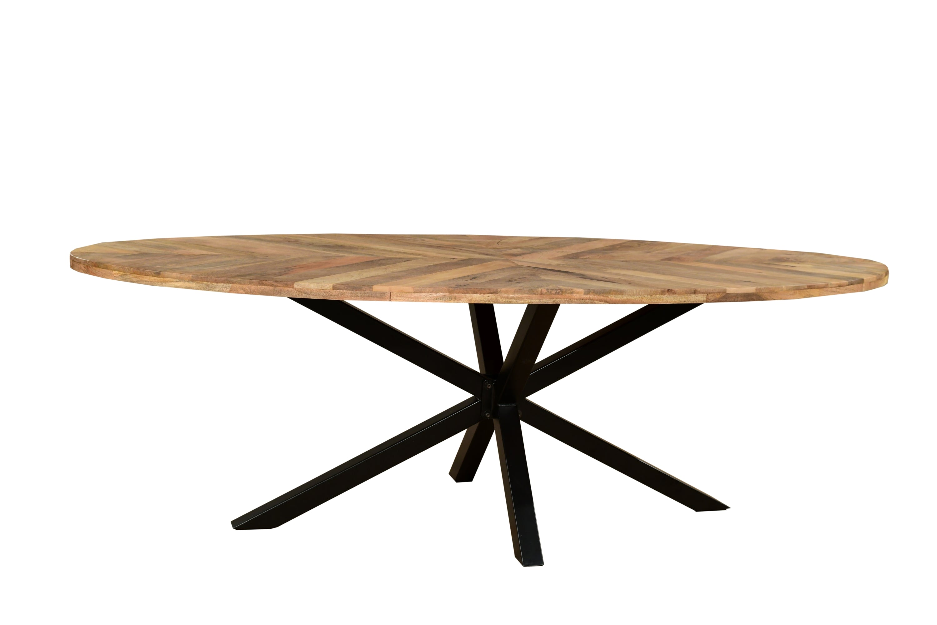 Kodi Mango Sunburst Large Oval Dining Table