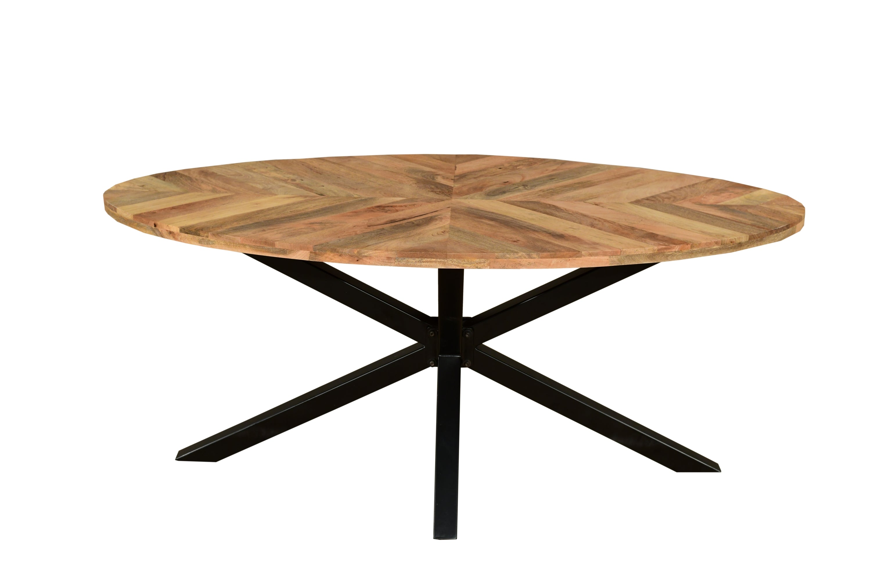 Kodi Mango Sunburst Large Oval Dining Table