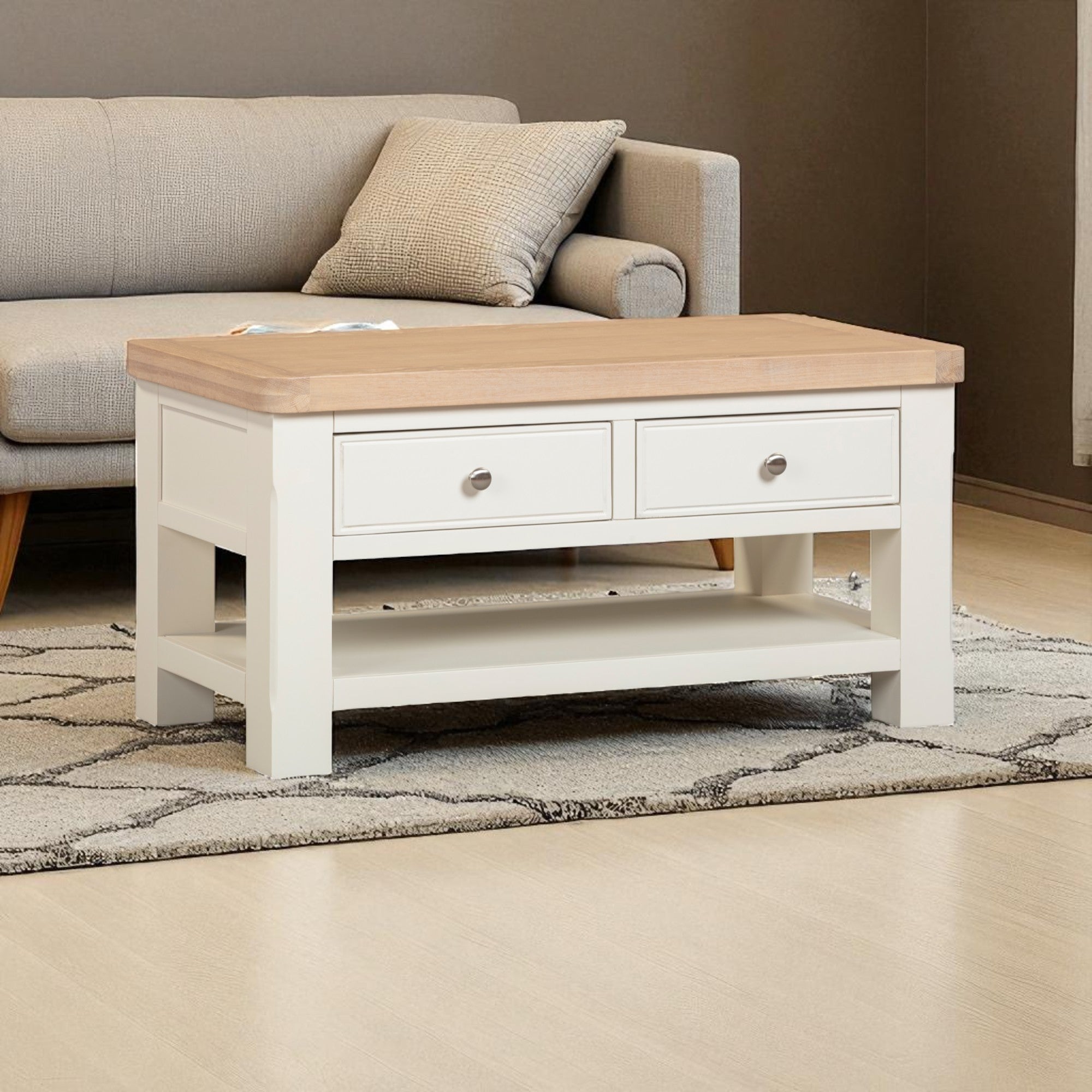 Windsor Painted Coffee Table with Drawers