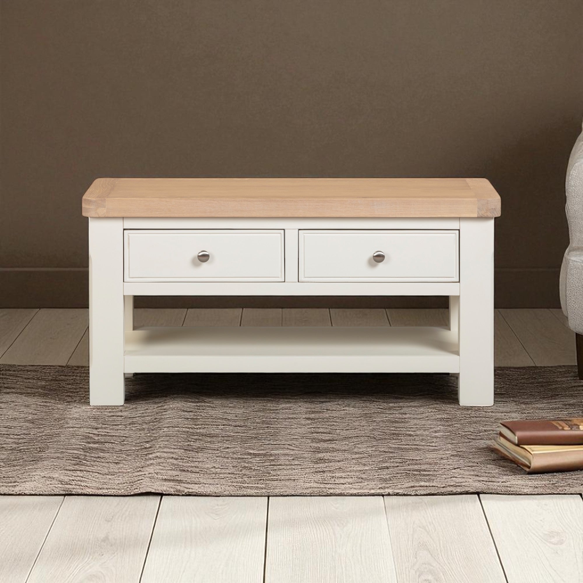 Windsor Painted Coffee Table with Drawers