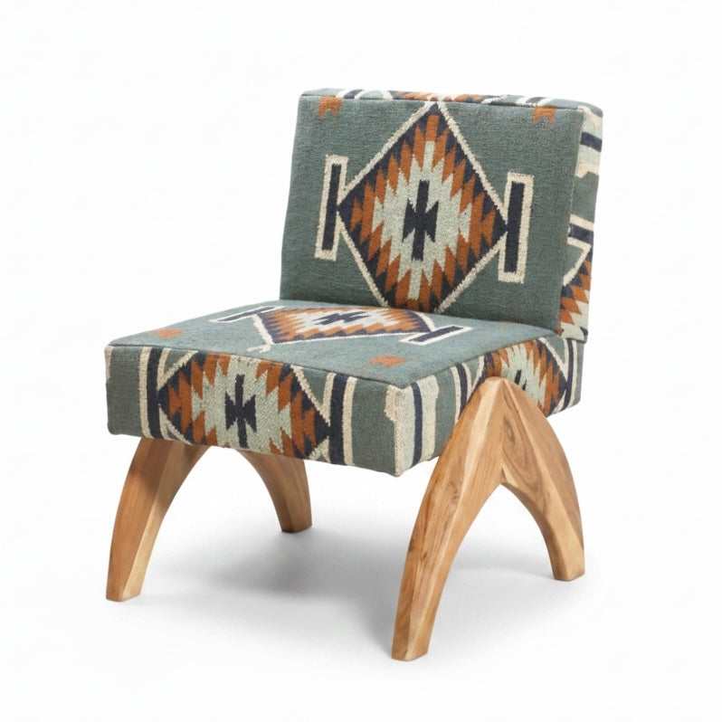 Blue Kilim Occasional Chair