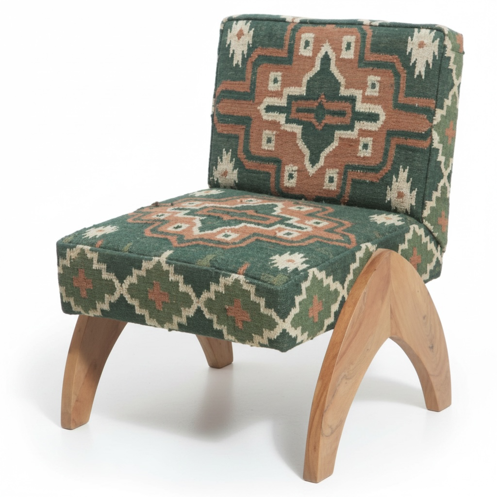 Green Kilim Occasional Chair